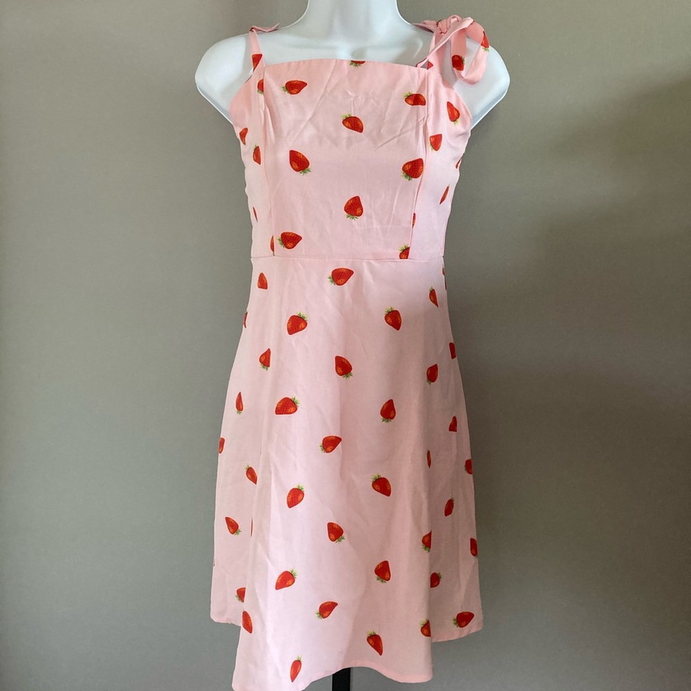 SHEIN Pink Strawberry Dress